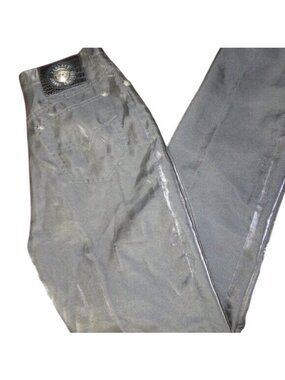 Versace Jeans Couture Straight Leg Cotton Shimmer Jeans Pants 30 44 Italian US 8